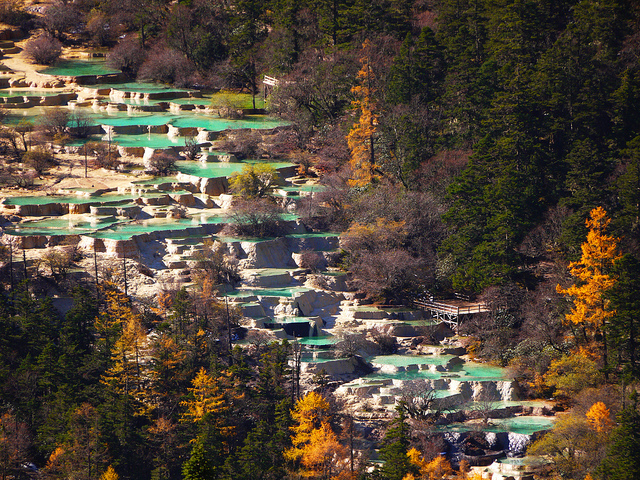 Terrazas de calcita en Huanglong