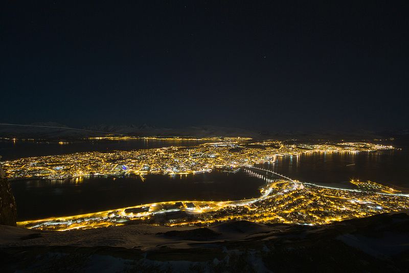 La vida nocturna en Tromso