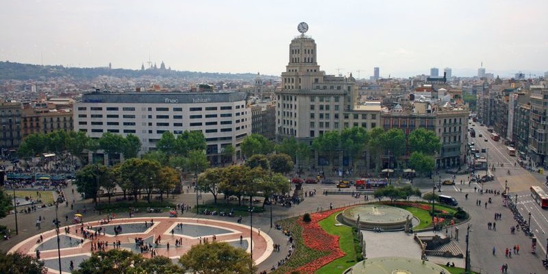 Plaza de Cataluña en Barcelona