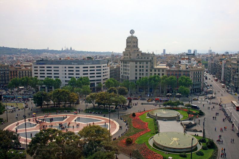 Plaza de Cataluña en Barcelona