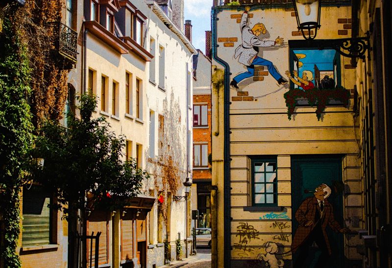 Ruta del Cómic por los murales de Bruselas